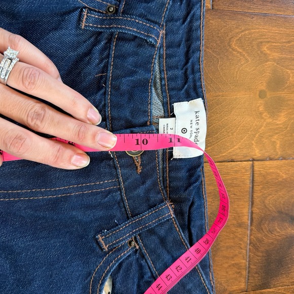 Kate Spade x Target Women's Straight Leg Cuffed Dark Wash Denim Jeans Size 2 - Picture 7 of 9